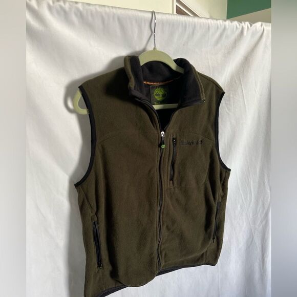 Timberland Fleece Full Zip Up Sleeveless Vest Size M - Picture 2 of 6